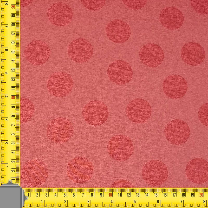 Tela de Satén Jacquard Rosa Lunares 3cm Reversible (ancho 1,45M) - Imagen 4