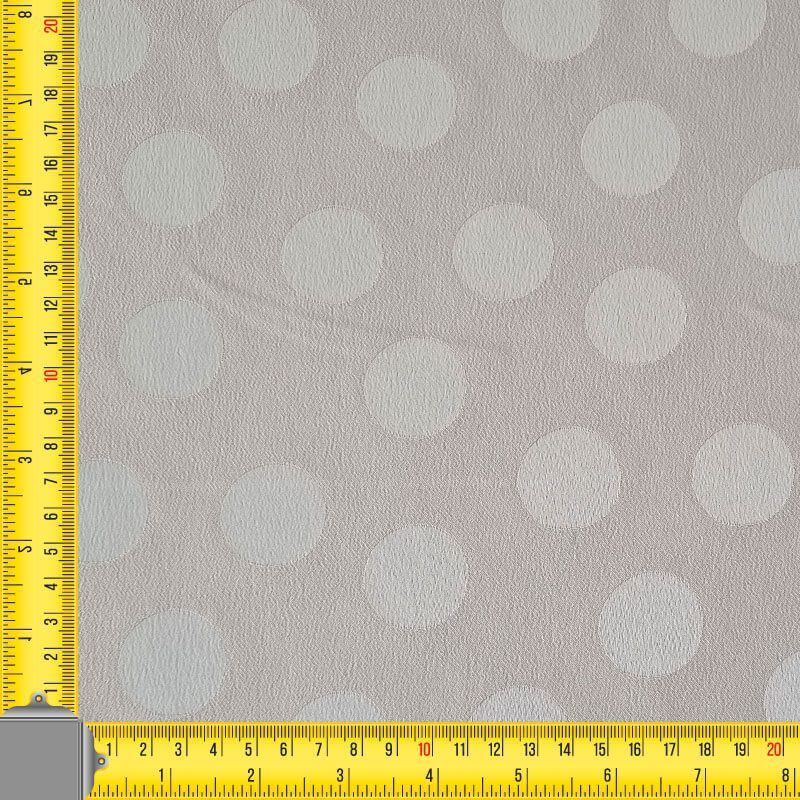 Tela de Satén Jacquard Beige Lunares 3cm Reversible (ancho 1,45M) - Imagen 6