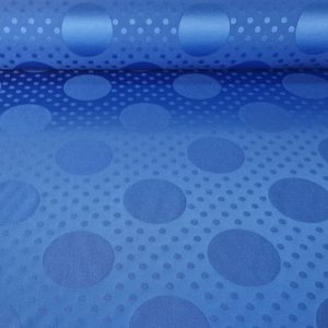 Tela de Satén Jacquard Azulina Lunares 6cm y 0,5cm Reversible (ancho 1,45M)
