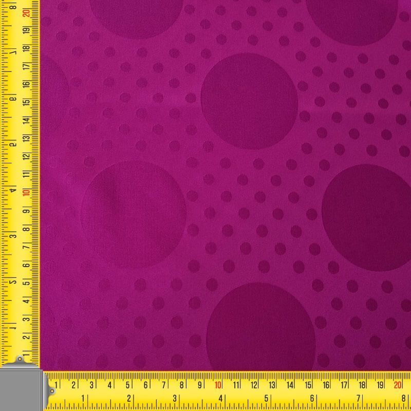 Tela de Satén Jacquard Buganvilla Lunares 6cm y 0,5cm Reversible (ancho 1,45M) - Imagen 3
