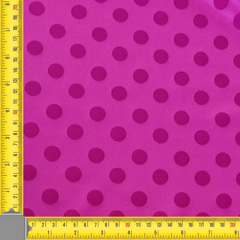 Tela de Satén Jacquard Buganvilla Lunares 1,5cm Reversible (ancho 1,45M) - Imagen 4