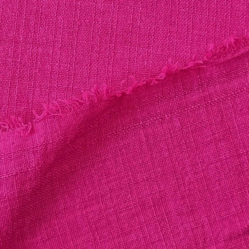 Tela Rústica Efecto Lino Fucsia (ancho 1,50M) - Imagen 3