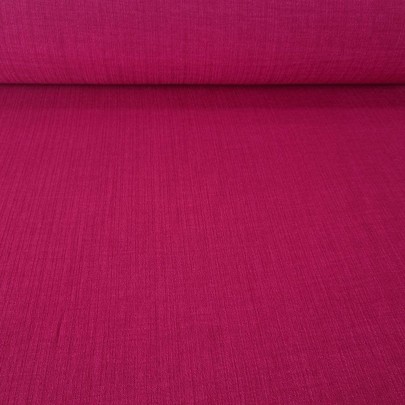 Tela Rústica Efecto Lino Fucsia (ancho 1,50M)