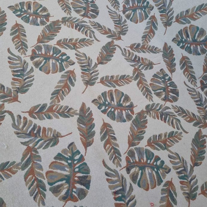 Tela de Gobelino Cruda Plumas y Hojas (ancho 2,80M) - Imagen 2