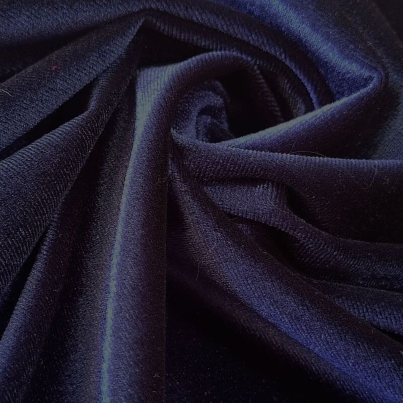 Tela de Terciopelo Azul Marino con Lycra (ancho 1,50M) - Imagen 3