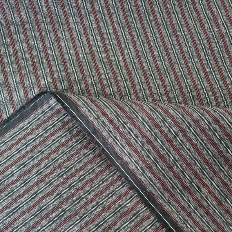 Tela de Patén Campera Rayas Gris Marengo (ancho 1,50M) - Imagen 3
