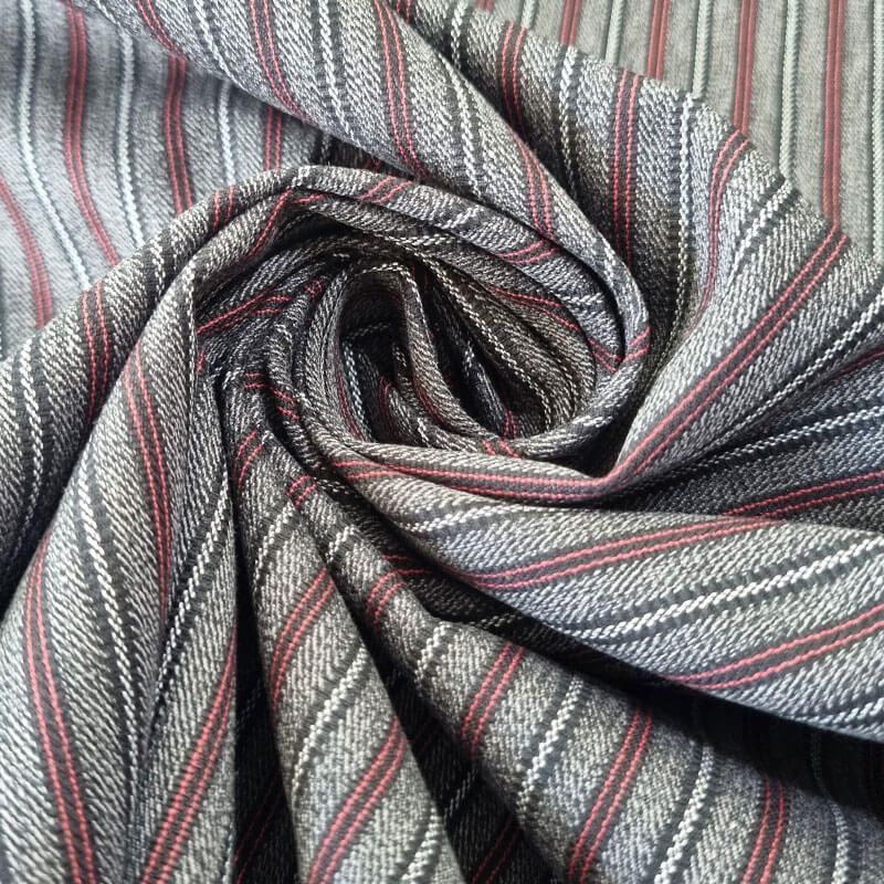 Tela de Patén Campera Rayas Gris Marengo (ancho 1,50M) - Imagen 2
