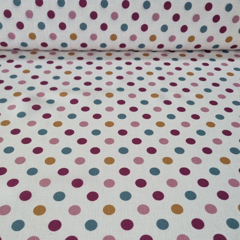 Tela Rústica Efecto Lino Beige Lunar 1,3cm Multicolor (ancho 1,50M)