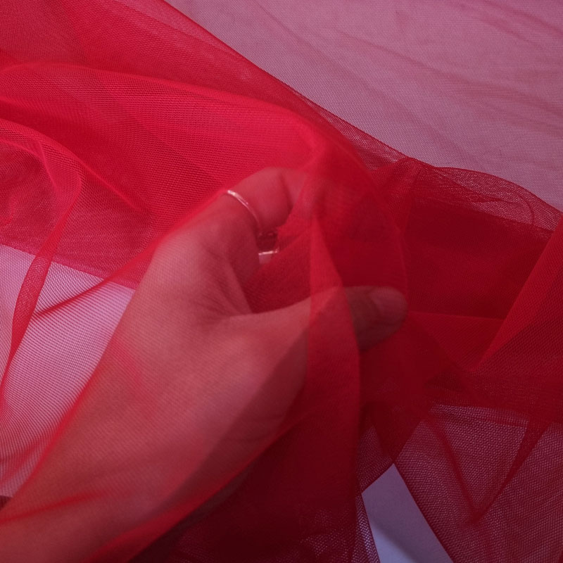 Tela de Tul Sedoso Roja Flamenca (ancho 1,60M) - Imagen 2