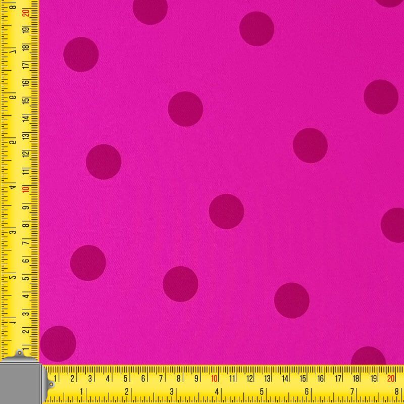 Tela de Polytecno Bielástico Fucsia Lunar Loco 2cm Monocolor (ancho 1,50M) - Imagen 4
