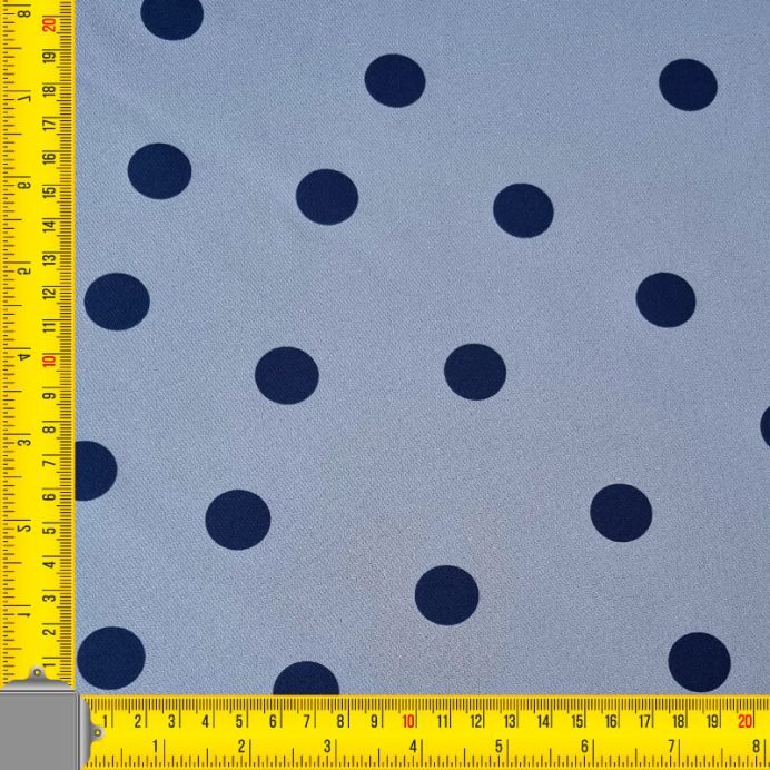Tela de Polytecno Bielástico Azul Azafata Lunar Loco 2cm Monocolor (ancho 1,50M) - Imagen 5