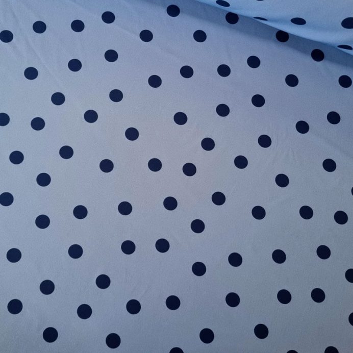 Tela de Polytecno Bielástico Azul Azafata Lunar Loco 2cm Monocolor (ancho 1,50M) - Imagen 4