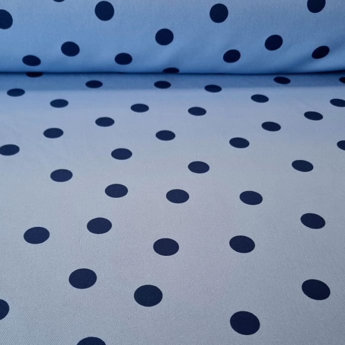 Tela de Polytecno Bielástico Azul Azafata Lunar Loco 2cm Monocolor (ancho 1,50M)