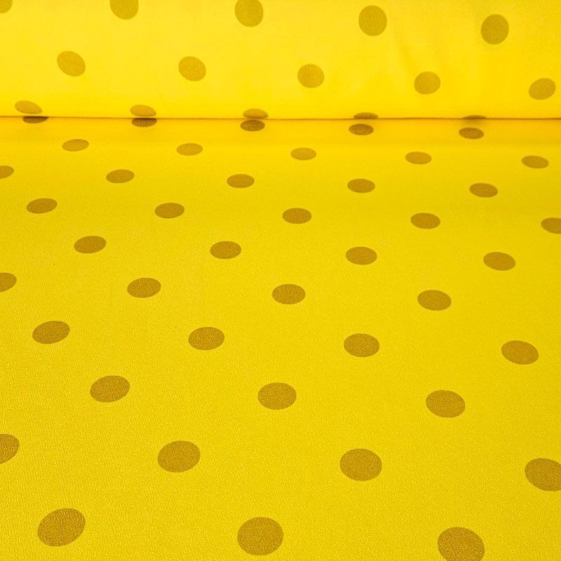 Tela de Polytecno Bielástico Amarillo Canario Lunar Monocolor 2cm (ancho 1,50M)