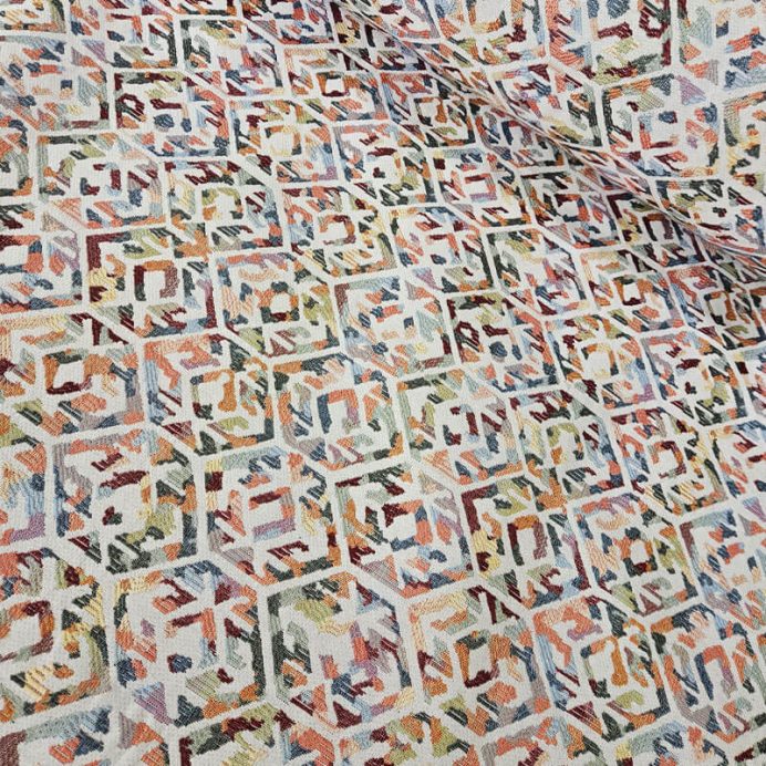 Tela de Gobelino Cruda Hexágonos Abstractos (ancho 2,80M) - Imagen 2