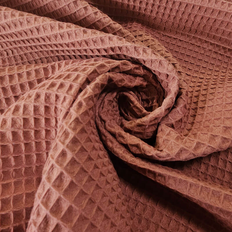 Tela de Piqué Waffle Terracota (ancho 1,50M) - Imagen 2