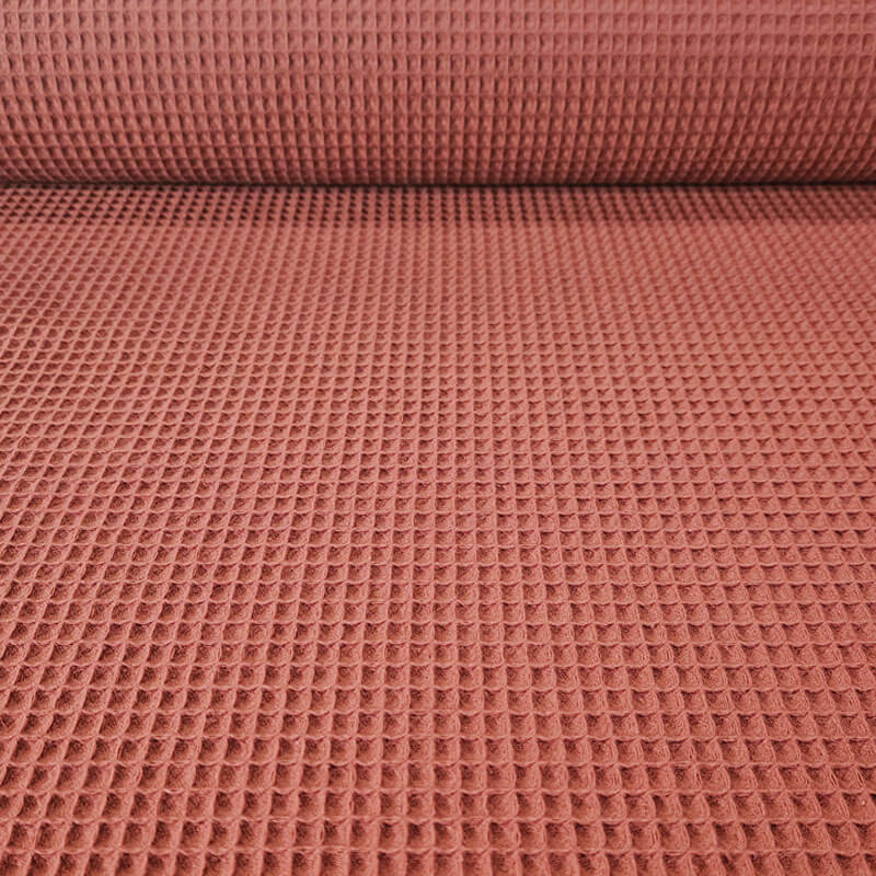 Tela de Piqué Waffle Terracota (ancho 1,50M)