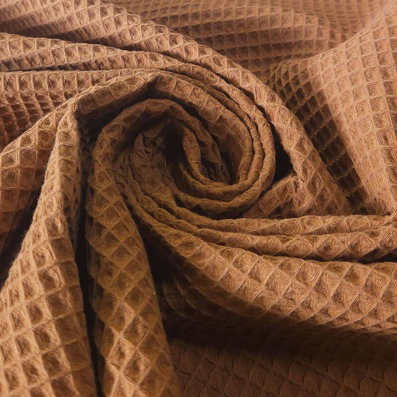 Tela de Piqué Waffle Arcilla (ancho 1,50M) - Imagen 2