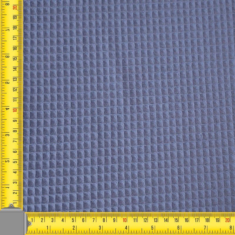 Tela de Piqué Waffle Azul (ancho 1,50M) - Imagen 3