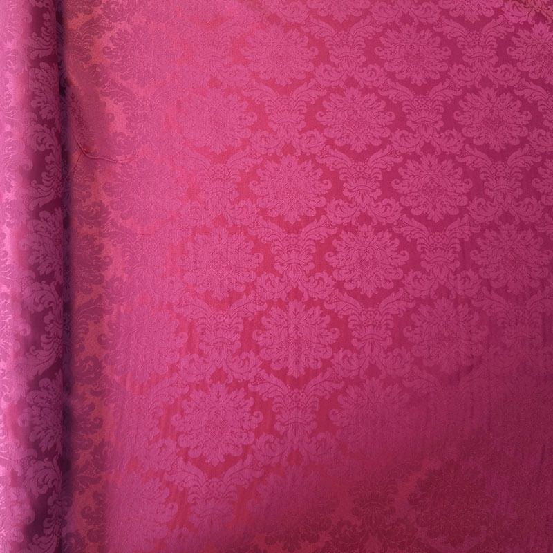 Tela de Damasco Jacquard Brocada Burdeos Reversible (ancho 2,80M) - Imagen 3