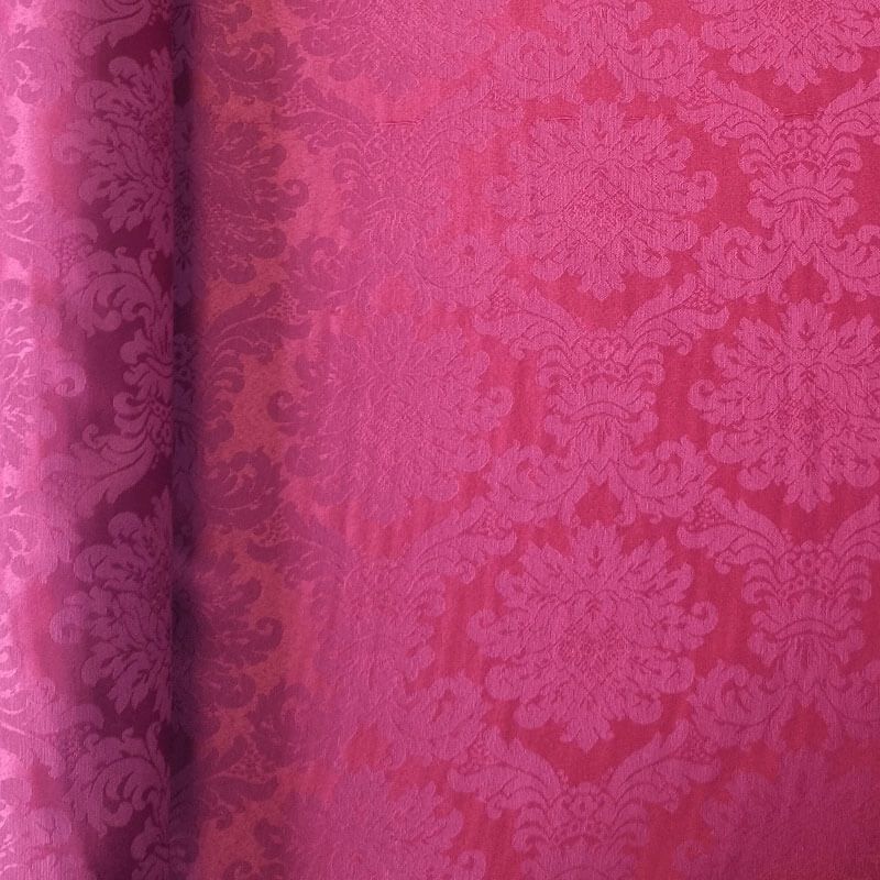 Tela de Damasco Jacquard Brocada Burdeos Reversible (ancho 2,80M)