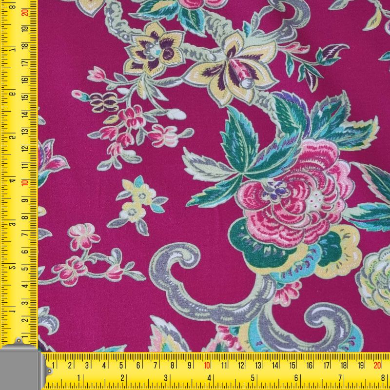 Tela de Popelín Algodón Buganvilla de Flores (ancho 1,50M) - Imagen 3