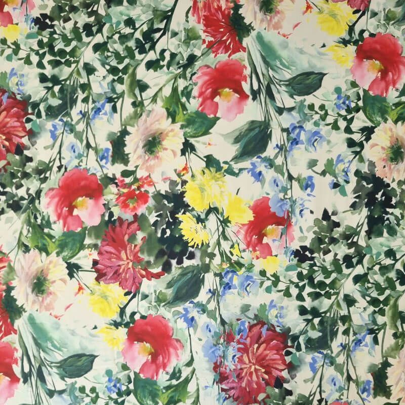 Tela de Popelín Algodón Cruda Flores (ancho 1,50M) - Imagen 3