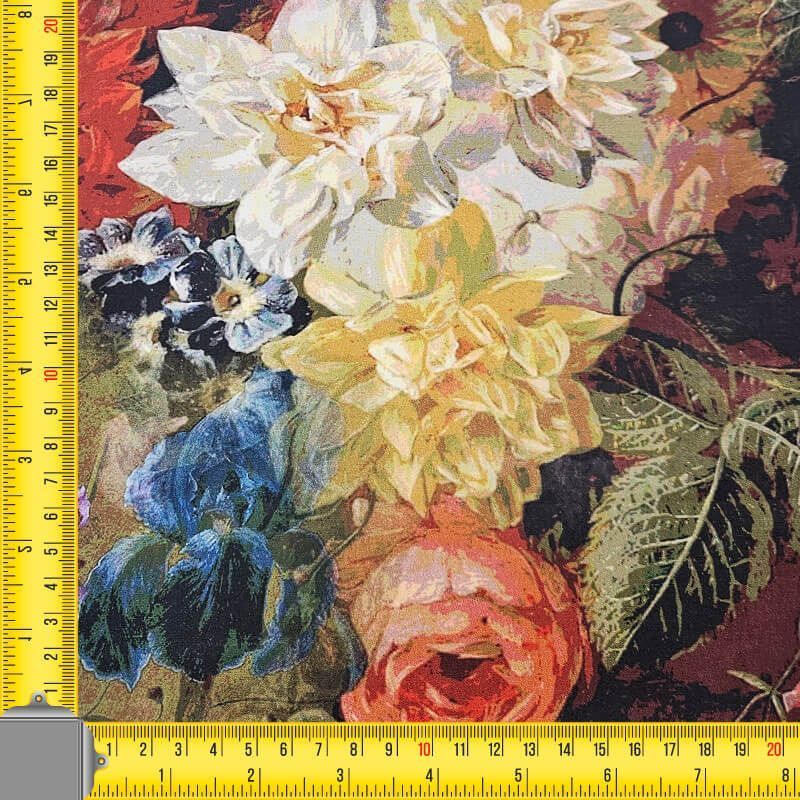 Tela de Popelín Algodón Lienzo Floral (ancho 1,50M) - Imagen 4