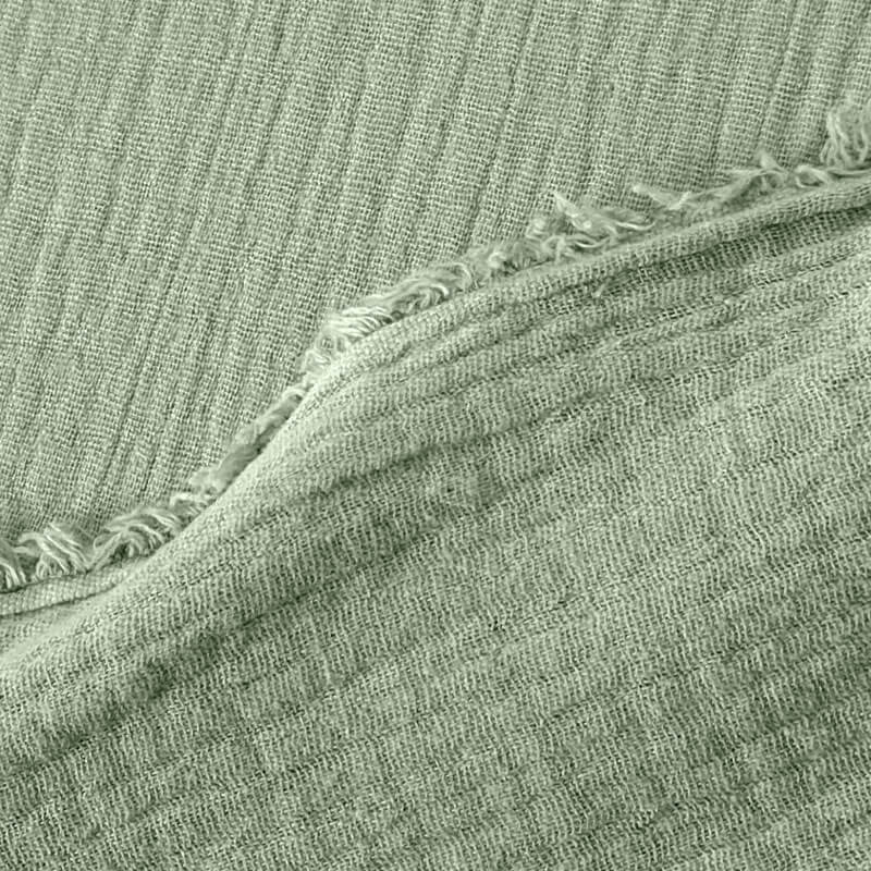 Tela de Doble Gasa Bambula Verde Hoja (ancho 1,30M) - Imagen 2