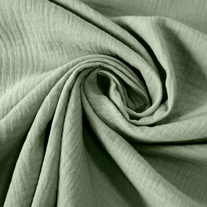 Tela de Doble Gasa Bambula Verde Hoja (ancho 1,30M) - Imagen 3