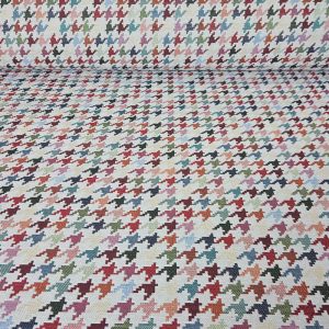 Tela de Gobelino Cruda Pata de Gallo Multicolor (ancho 2,80M)