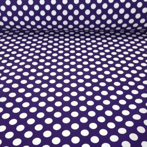 Tela de Popelín Morada Lunar Blanco 1,5cm (ancho 1,60M)