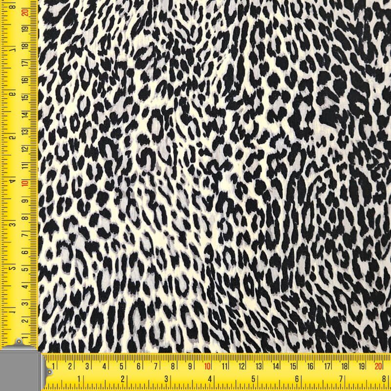 Tela de Popelín Algodón Gris y Cruda Animal print (ancho 1,50M) - Imagen 4