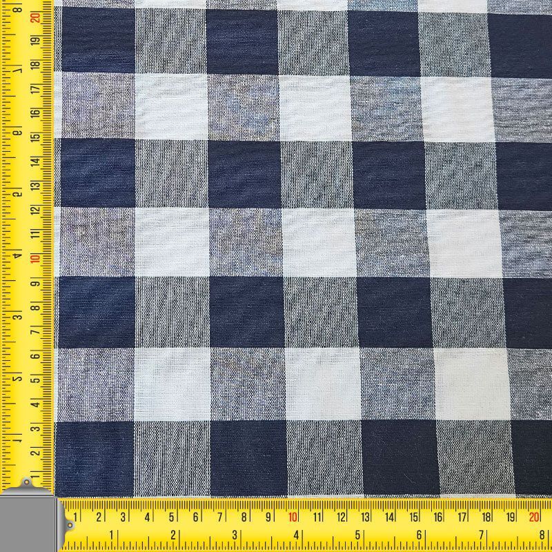 Tela de Lona Cruda Tejida Vichy Marino Grande (ancho 2,80M) - Imagen 3
