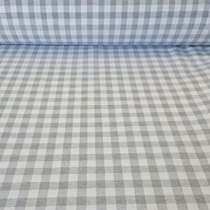 Tela de Lona Cruda Tejida Vichy Gris Medio (ancho 2,80M)