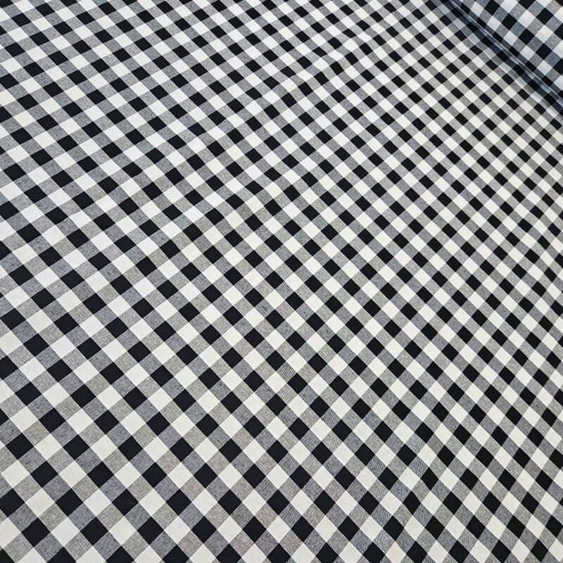 Tela de Lona Cruda Tejida Vichy Negro Medio (ancho 2,80M) - Imagen 2