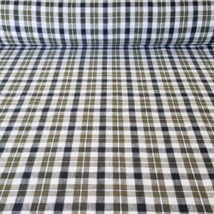 Tela Camisera Cruda Cuadro Escocés Efecto Lino (ancho 1,50M)