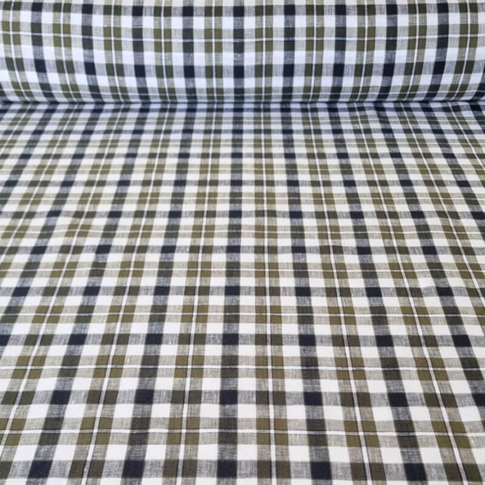Tela Camisera Cruda Cuadro Escocés Efecto Lino (ancho 1,50M)