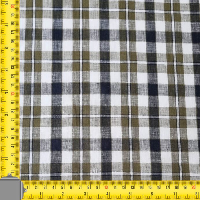 Tela Camisera Cruda Cuadro Escocés Efecto Lino (ancho 1,50M) - Imagen 4