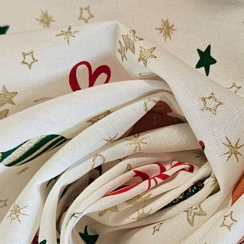 Tela de Popelín Algodón Blanca Motivos Navideños (ancho 1,50M) - Imagen 3