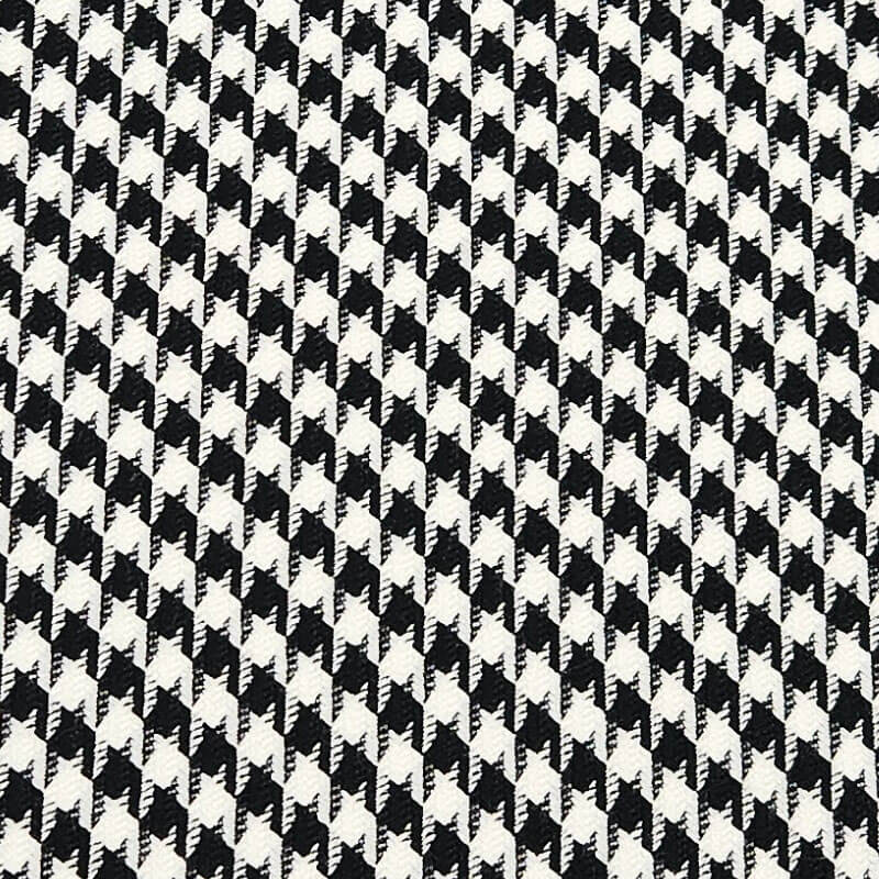 Tela Blanca de Pata de Gallo Negra Pequeña (ancho 1,45M) - Imagen 2