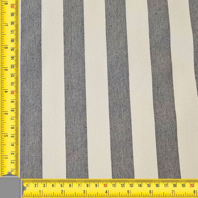 Tela de Lona Cruda Tejida Raya Ancha Gris (ancho 2,80M) - Imagen 3