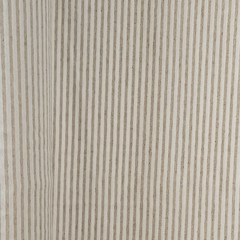 Tela de Lona Cruda Tejida Raya Fina Beige Mezclilla (ancho 2,80M)