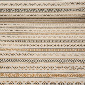 Tela de Gobelino Jacquard Étnico Cruda Mostaza y Aceite (Ancho 2,80M)