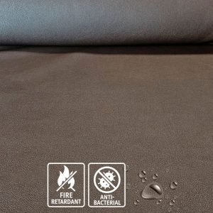 Tela de Polipiel Ignífuga y Antibacteriana Marrón Chocolate (ancho 1,40M)