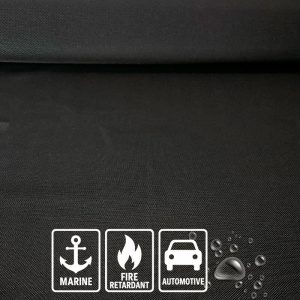 Tela de Polipiel Ignífuga Náutica y Automoción Negra (ancho 1,40M)