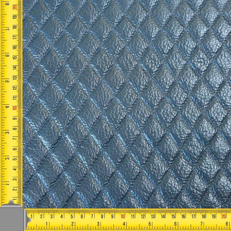 Tela de Polipiel con Relieve de Rombos Azul Eléctrico (ancho 1,40M) - Imagen 4