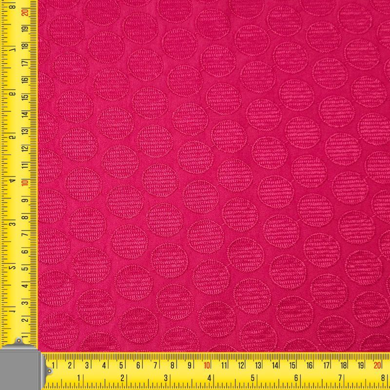 Tela de Popelín Jacquard Fresa Lunares (ancho 1,40M) - Imagen 4