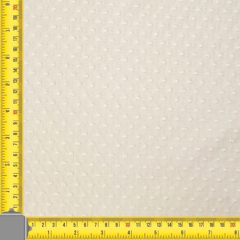 Popelín Plumeti Algodón Blanco Óptico (ancho 1,50M) - Imagen 4