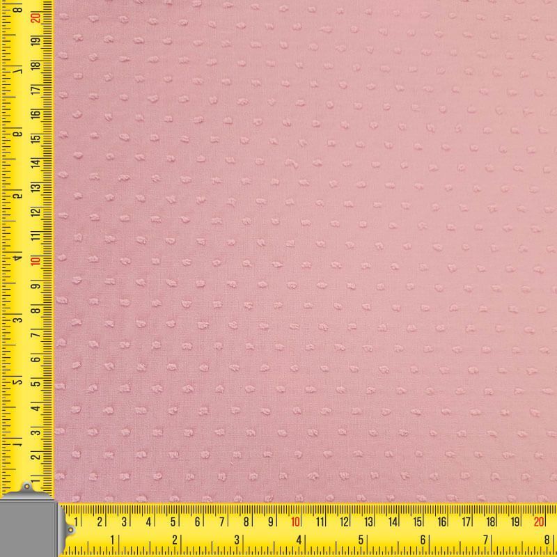 Popelín Plumeti Algodón Rosa Bebé (ancho 1,50M) - Imagen 4